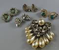 Small Group of Paste and Rhinestone Costume Jewelry