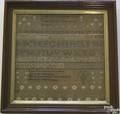 Pennsylvania silk on linen sampler dated 1825