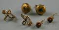 Three Pairs of 18kt Gold Earrings