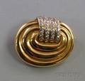 18kt Gold and Diamond Brooch