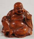 Japanese Boxwood Figure of a Seated Buddha
