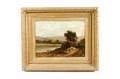 British 19th C Landscape Oil Monogrammed