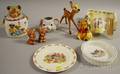 Nine Pieces of Assorted Childrens Ceramic Tableware and Figurals