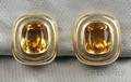 14kt Gold and Citrine Earclips