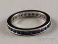 Platinum and Sapphire Eternity Band
