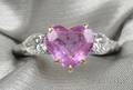 Platinum 18kt Gold Pink Sapphire and Diamond Ring Bulgari