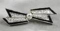 Art Deco Platinum Onyx and Diamond Brooch