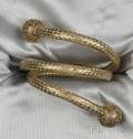Etruscan Revival Gold Bypass Bracelet