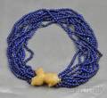 Lapis and Jade Bead Necklace