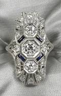 Art Deco Platinum and Diamond Ring
