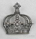 Diamond Crown Brooch