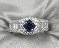 14kt White Gold Sapphire and Diamond Ring