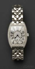 Ladys 18kt White Gold and Diamond Wristwatch Franck Muller