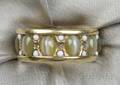 18kt Gold and Catseye Chrysoberyl Wedding Band