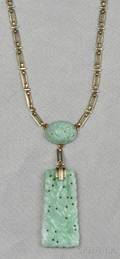 14kt Gold and Jadeite Necklace