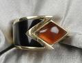 18kt Gold Citrine and Onyx Ring