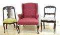 Queen Anne style mahogany open armchair