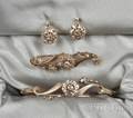 Antique 14kt Gold and Rosecut Diamond Suite
