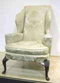 Queen Anne style mahogany wing chair