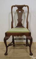 Queen style mahogany inlaid side chair