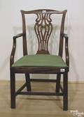 George III Chippendale mahogany armchair