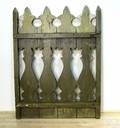 Victorian carved and painted wooden gate