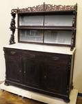 19th C American Rosewood Marble Top Sideboard