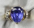 14kt Gold Tanzanite and Diamond Ring