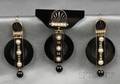 Victorian Onyx Split Pearl and Enamel Suite