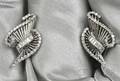 Platinum and Diamond Earclips