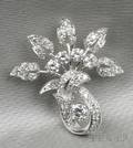 18kt White Gold and Diamond Brooch