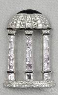 Art Deco Gemset Temple Brooch