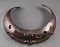 Mexican Sterling Silver and Cabochon Stone Collar