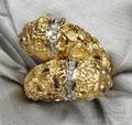 18kt Gold and Diamond Lions Head Ring Lalaounis