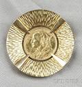 Swiss 20 Franc Gold Coin PendantBrooch mounted by Gubelin