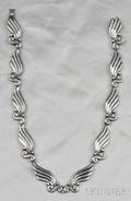 Sterling Silver Necklace and Earclips Margot de Taxco