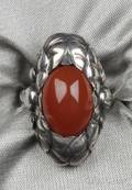 Sterling Silver and Carnelian Ring Georg Jensen