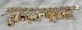 14kt Gold Gemset Charm Bracelet
