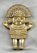 18kt Gold Figural PendantBrooch