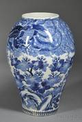 Large Blue and White Jar