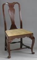 Massachusetts Queen Anne walnut dining chair ca 1745