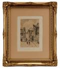 Signed Pissarro Litho Rue Eugene Dutuit a Rouen