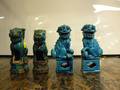 Four Turquoise Foo Dogs