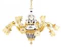 Sevres Style Sixteen Light Figural Chandelier