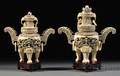 Pair of Ivory Censers