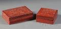 Two Cinnabar Covered Boxes