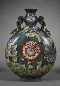 Large Cloisonne Enameled Pilgrim Vase