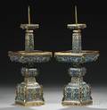 Pair of Cloisonne Candlesticks