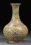 Famille Jaune Bottle Vase