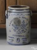 Threegallon stoneware crock 19th c